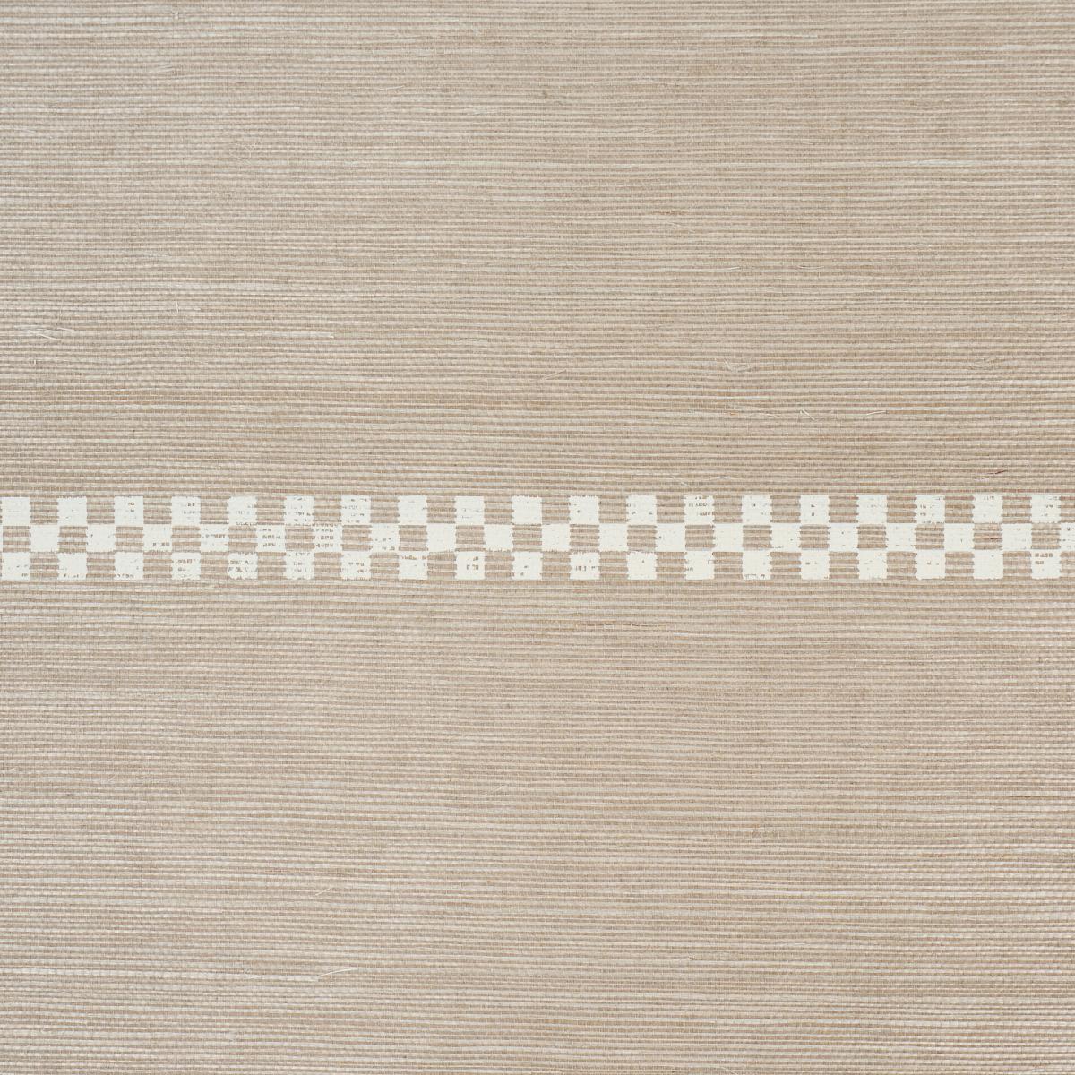 Schumacher Checkered Stripe Sisal Flax Wallpaper – DecoratorsBest