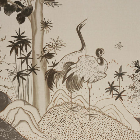 Schumacher Birdsong 3 Panel Set Carbon Wallpaper