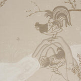 Schumacher Birdsong 3 Panel Set Ivory Wallpaper