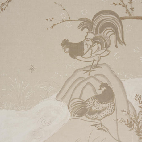 Schumacher Birdsong 3 Panel Set Ivory Wallpaper