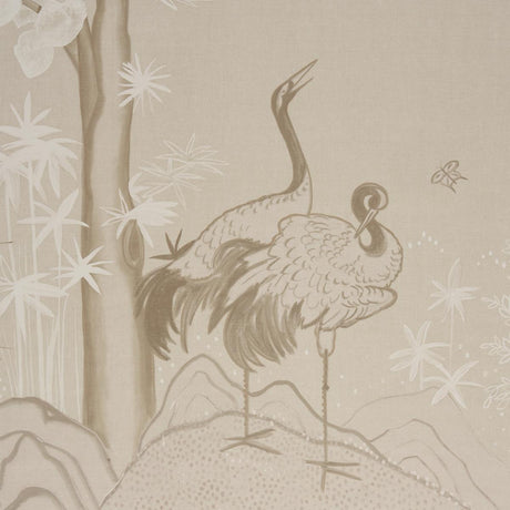 Schumacher Birdsong 3 Panel Set Ivory Wallpaper