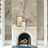 Schumacher Birdsong 3 Panel Set Ivory Wallpaper