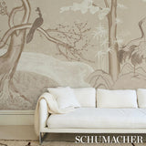 Schumacher Birdsong 3 Panel Set Ivory Wallpaper