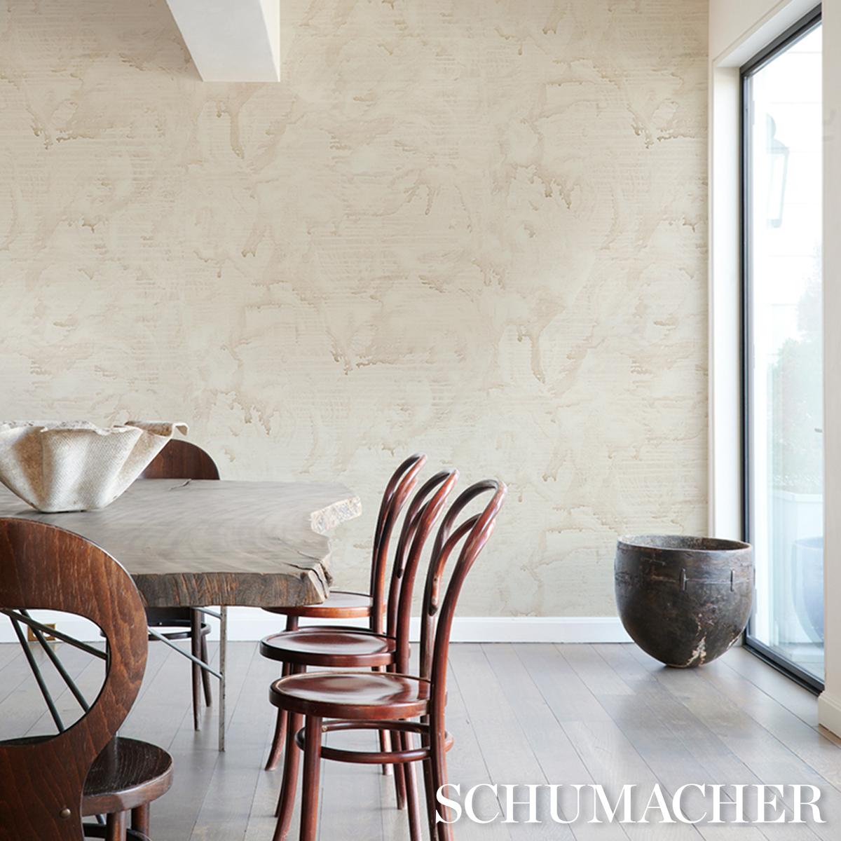 Schumacher Valiant Natural Wallpaper