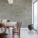 Schumacher Valiant Charcoal Wallpaper