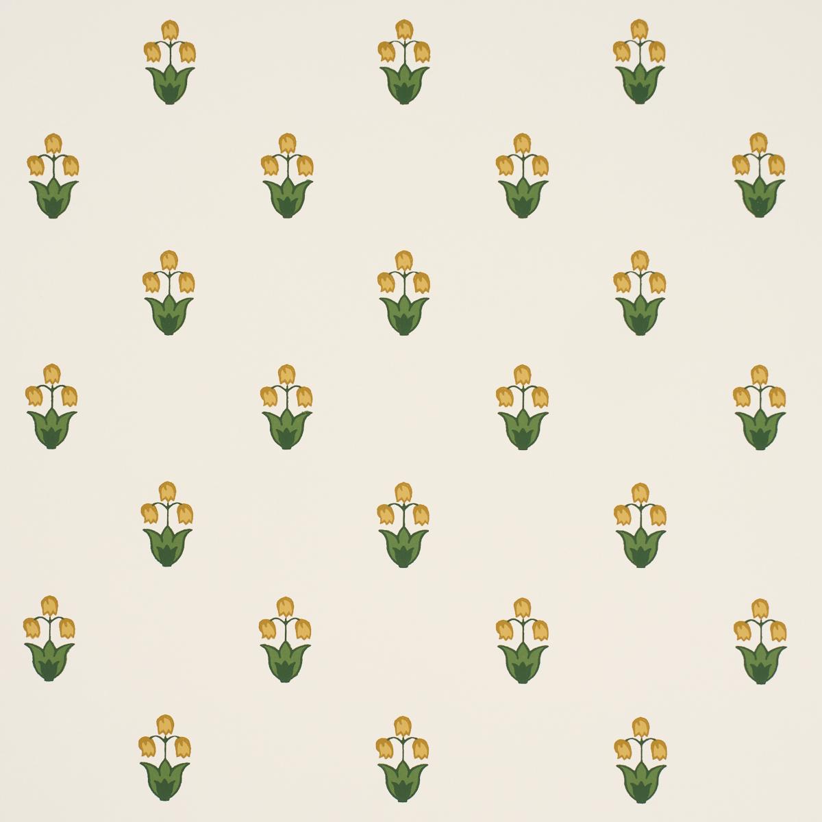 Schumacher Moira Hand Print Marigold Wallpaper