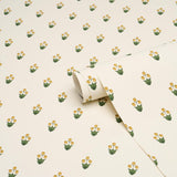 Schumacher Moira Hand Print Marigold Wallpaper