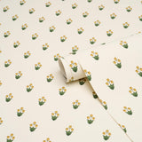 Schumacher Moira Hand Print Marigold Wallpaper