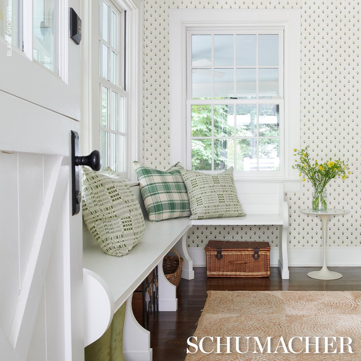 Schumacher Moira Hand Print Marigold Wallpaper