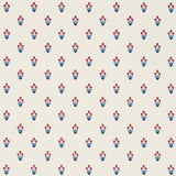 Schumacher Moira Hand Print Blue & Red Wallpaper