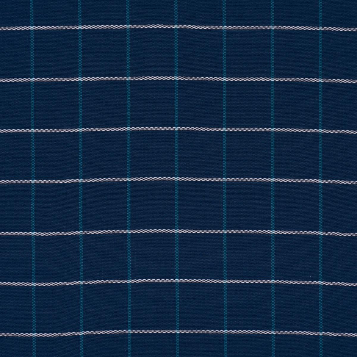 Schumacher Frannie Windowpane Navy Fabric