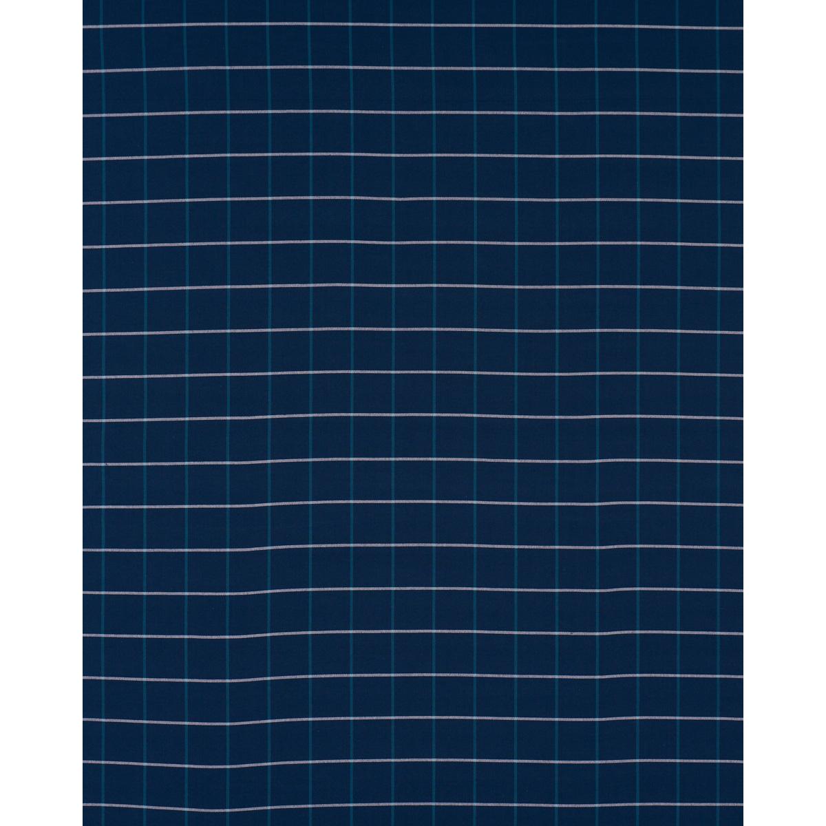 Schumacher Frannie Windowpane Navy Fabric
