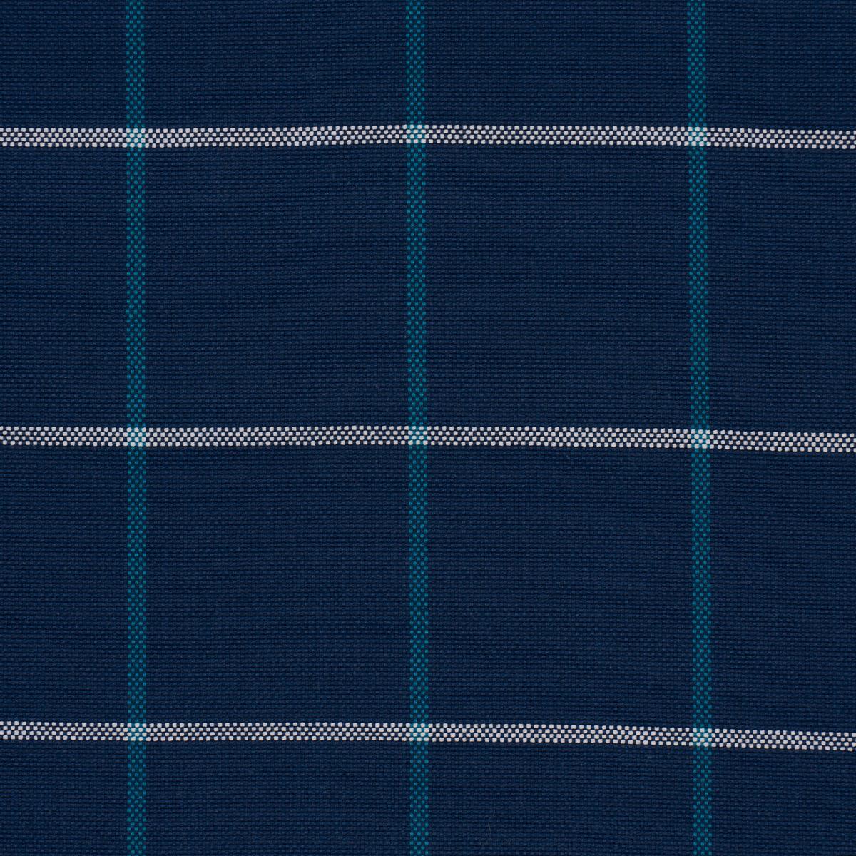 Schumacher Frannie Windowpane Navy Fabric