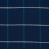 Schumacher Frannie Windowpane Navy Fabric