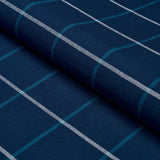 Schumacher Frannie Windowpane Navy Fabric