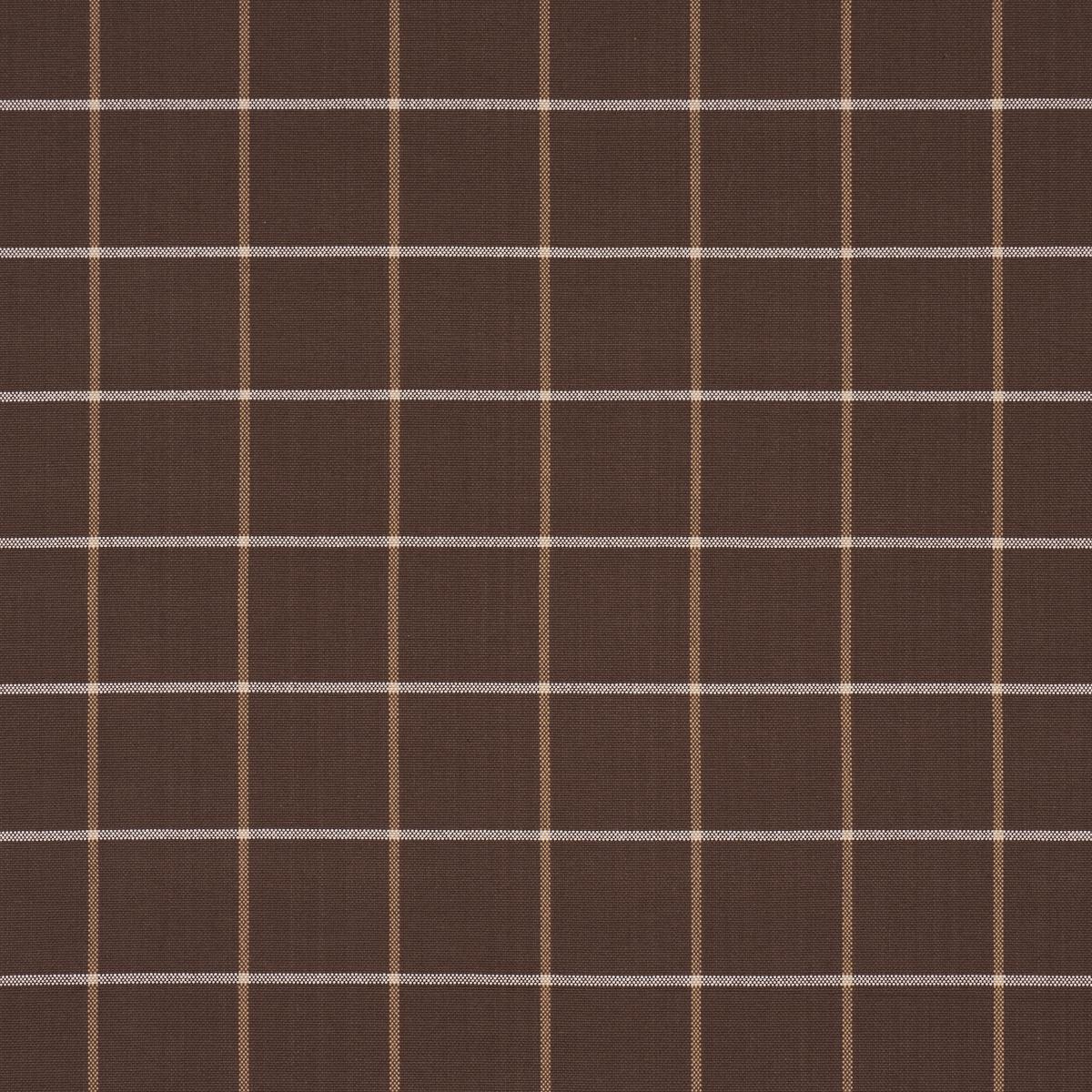 Schumacher Frannie Windowpane Chocolate Fabric
