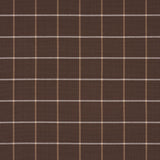 Schumacher Frannie Windowpane Chocolate Fabric
