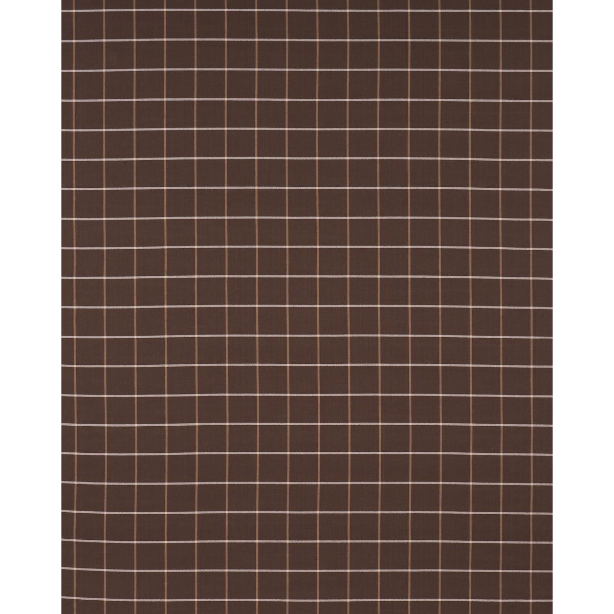Schumacher Frannie Windowpane Chocolate Fabric