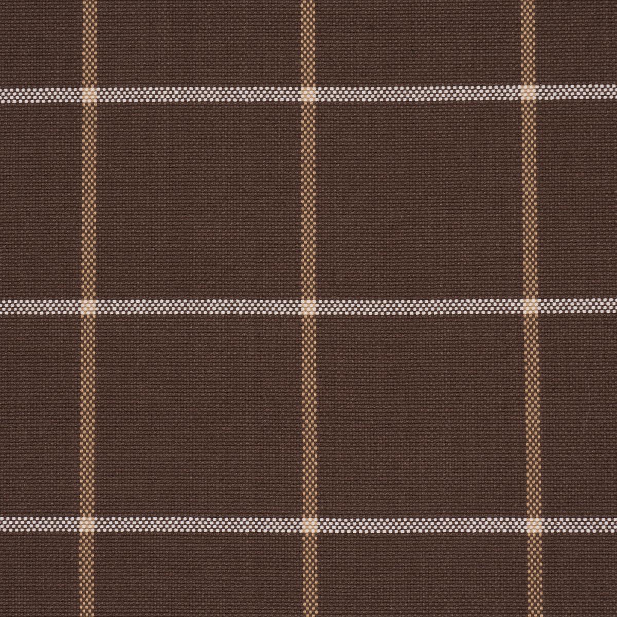 Schumacher Frannie Windowpane Chocolate Fabric
