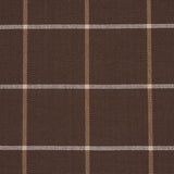 Schumacher Frannie Windowpane Chocolate Fabric
