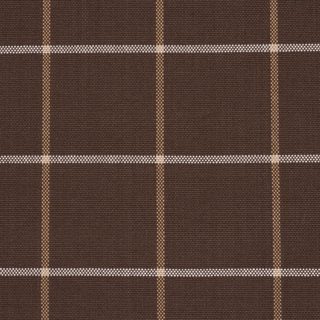 Schumacher Frannie Windowpane Chocolate Fabric