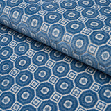Schumacher Trianon Cut Velvet Azur Fabric