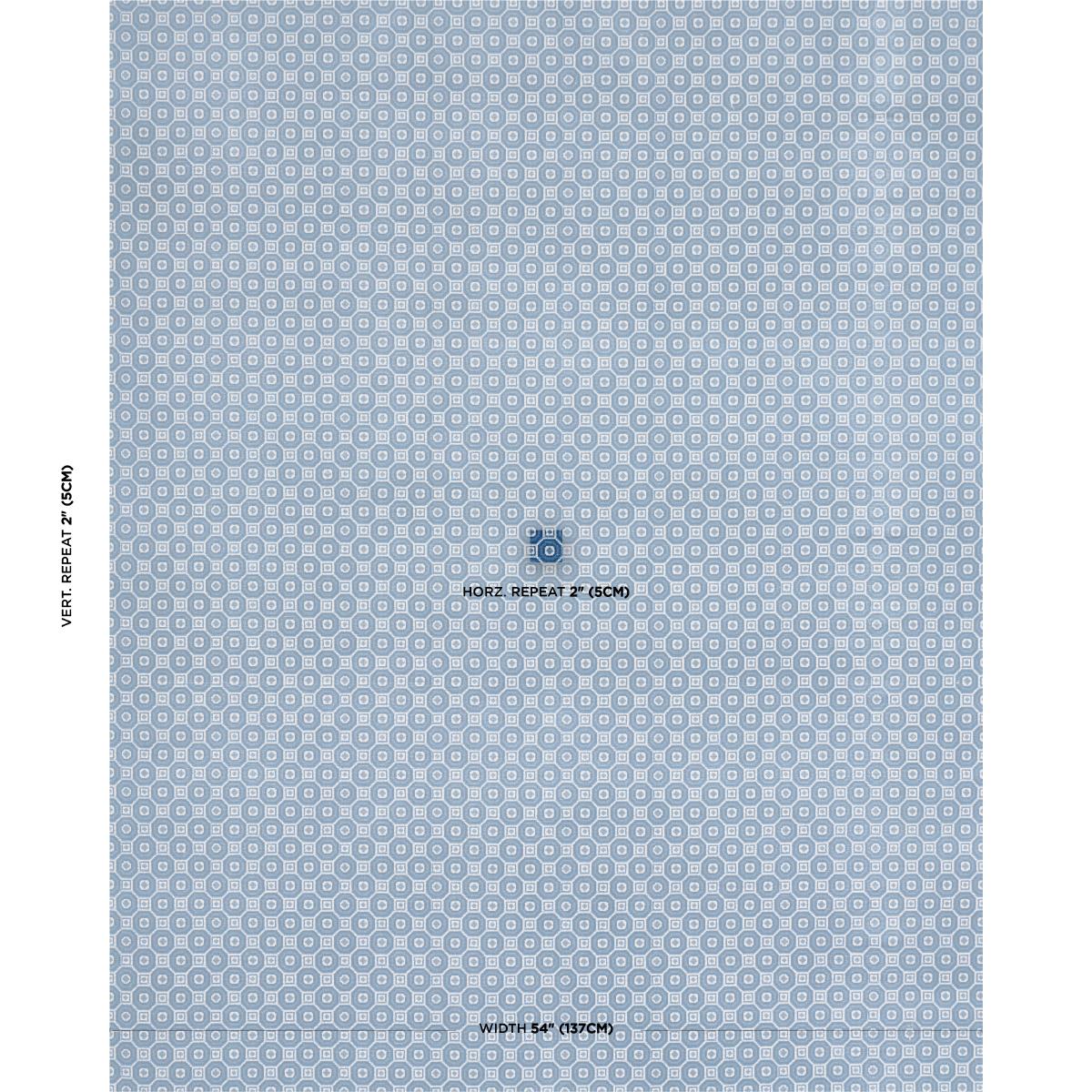 Schumacher Trianon Cut Velvet Azur Fabric