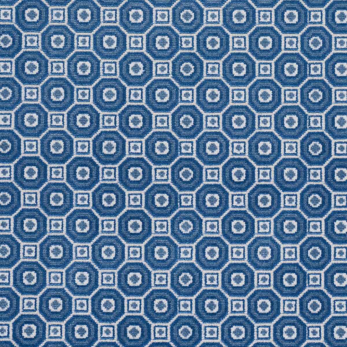 Schumacher Trianon Cut Velvet Azur Fabric