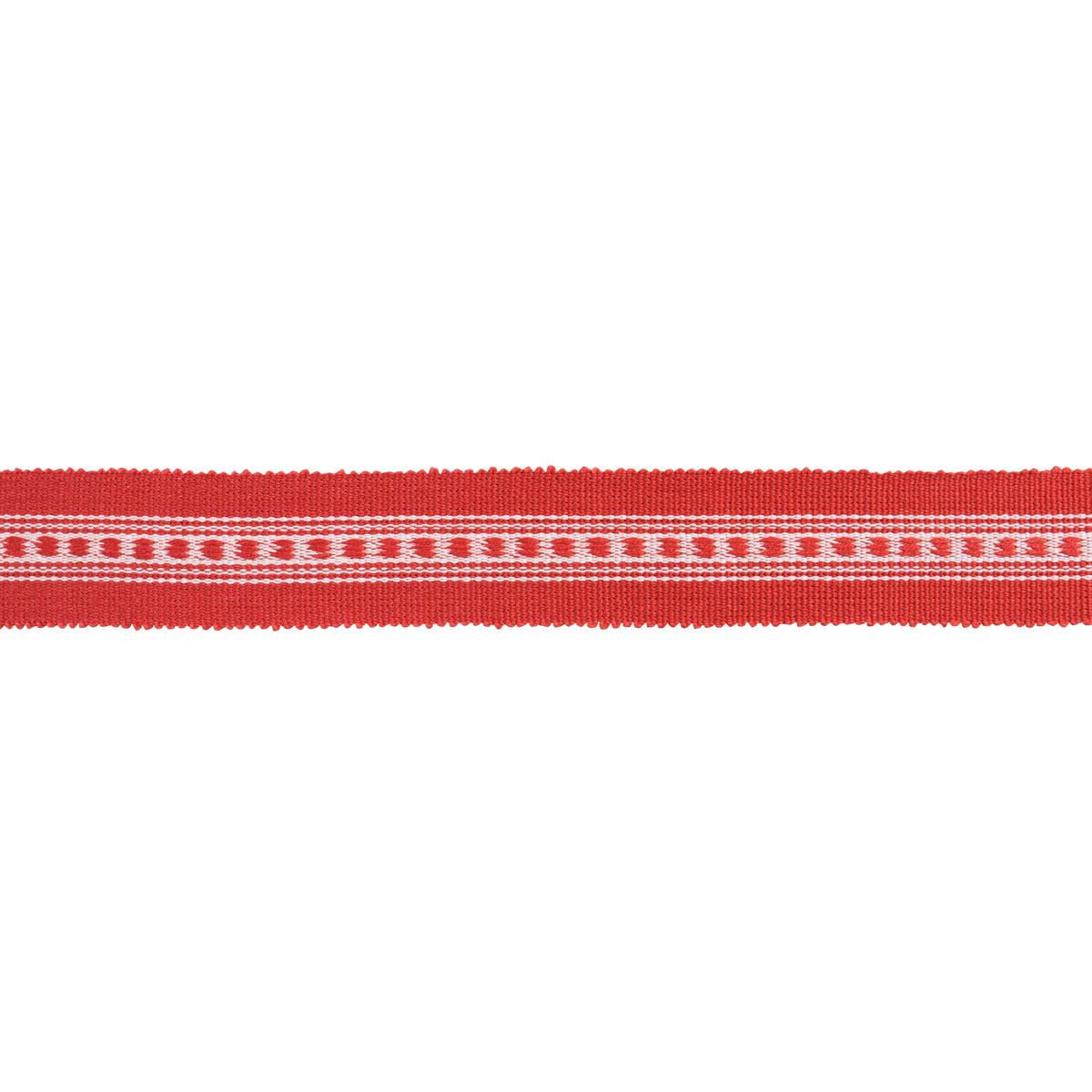 Schumacher Red Lubeck Tape Narrow