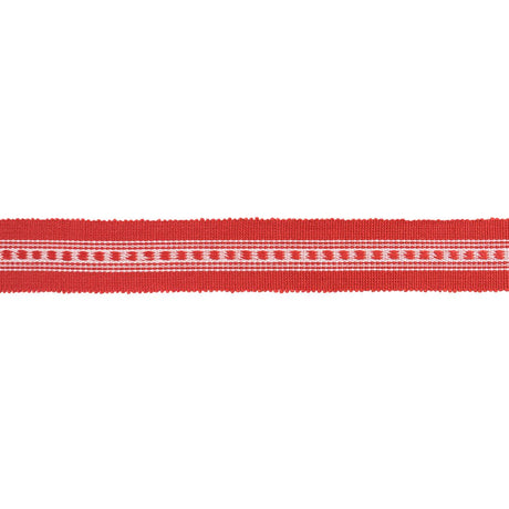 Schumacher Red Lubeck Tape Narrow