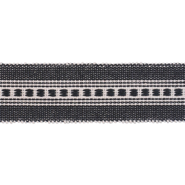 Schumacher Charcoal Lubeck Tape Narrow