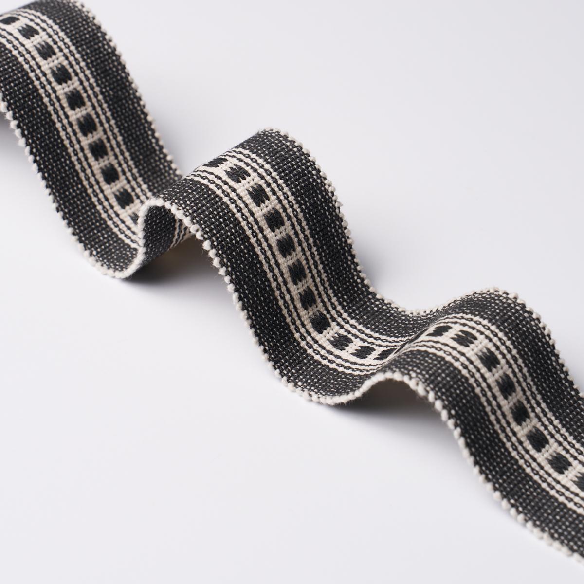 Schumacher Charcoal Lubeck Tape Narrow