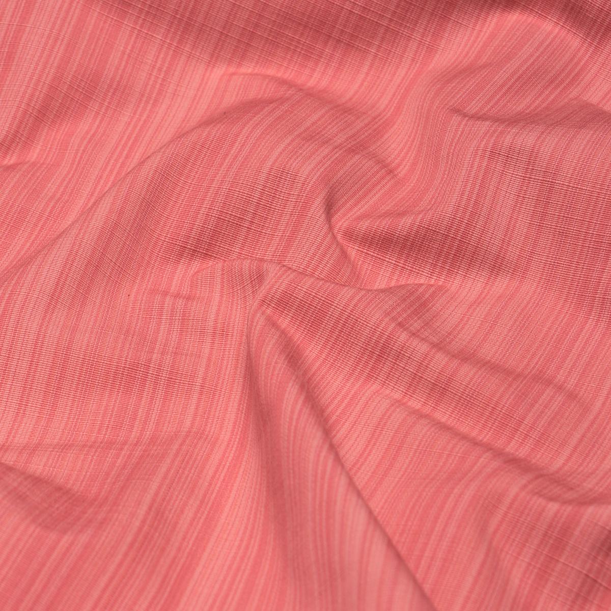 Schumacher Gracie Solid Stri Coral Fabric