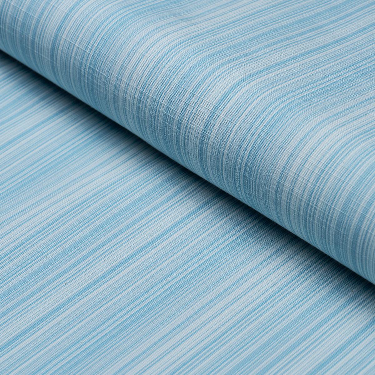 Schumacher Gracie Solid Stri Robin'S Egg Blue Fabric