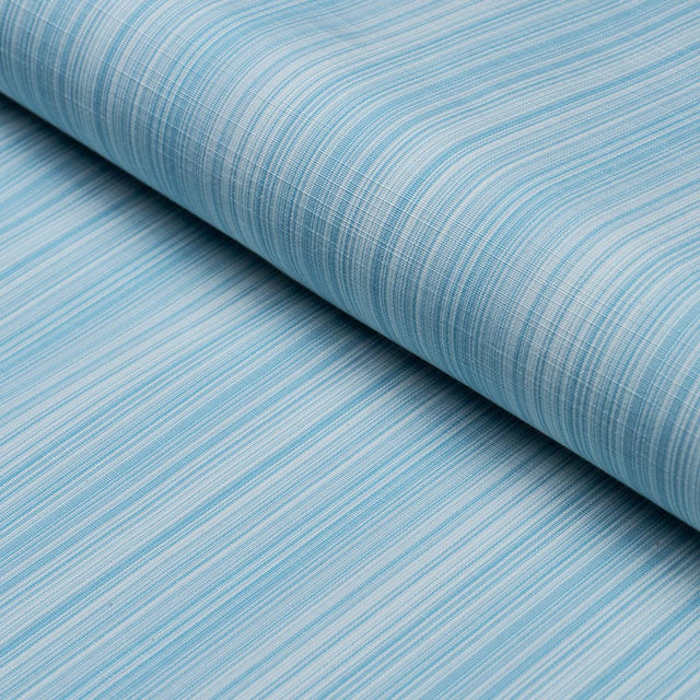 Schumacher Gracie Solid Stri Robin'S Egg Blue Fabric