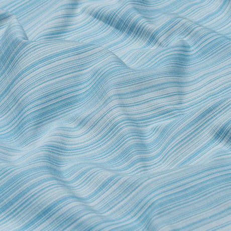 Schumacher Gracie Solid Stri Robin'S Egg Blue Fabric