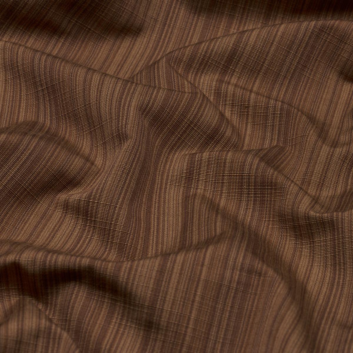 Schumacher Gracie Solid Stri Brown Fabric
