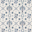 Schumacher Fairview Cross Stitch Embroidery Indigo Fabric