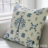 Schumacher Fairview Cross Stitch Embroidery Indigo Fabric