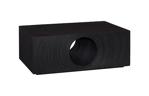 Phillips Collection Void Black Stone Coffee Table