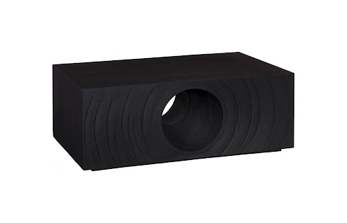 Phillips Collection Void Black Stone Coffee Table