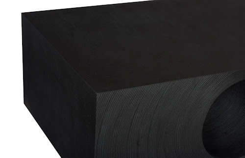 Phillips Collection Void Black Stone Coffee Table