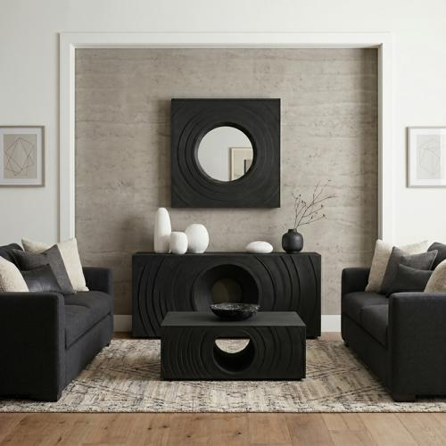 Phillips Collection Void  Table Black Stone Console