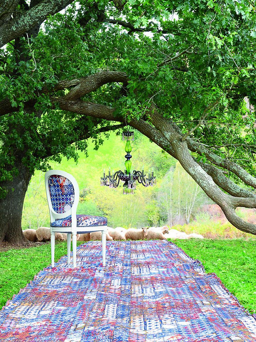 Scalamandre Azulejos Tapestry Brun Fabric