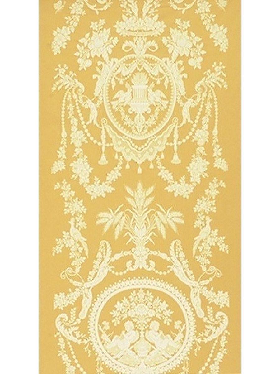 Scalamandre Chenier Seat & Back Beige/Gold Fabric