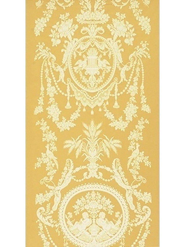 Scalamandre Chenier Seat & Back Beige/Gold Fabric