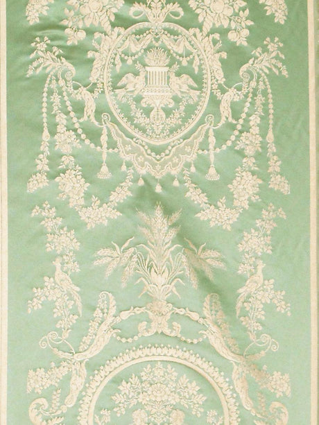 Scalamandre Chenier Seat & Back Beige/Gold Fabric