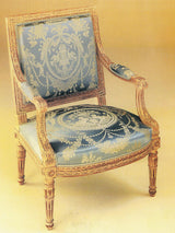 Scalamandre Chenier Seat & Back Beige/Gold Fabric
