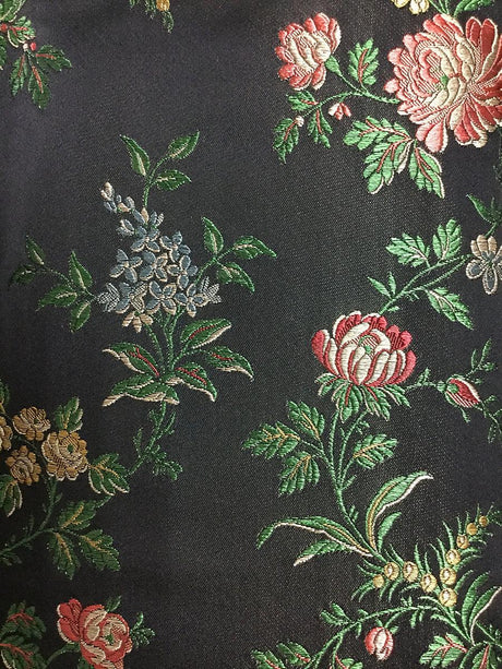 Scalamandre Albatros Lampas Black Fabric