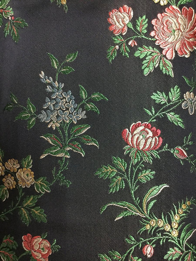 Scalamandre Albatros Lampas Black Fabric